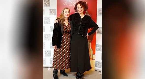 Sarah Ruhl and Rebecca Taichman at the opening night of BECKY NURSE OF SALEM. Photo by Chasi Annexy.