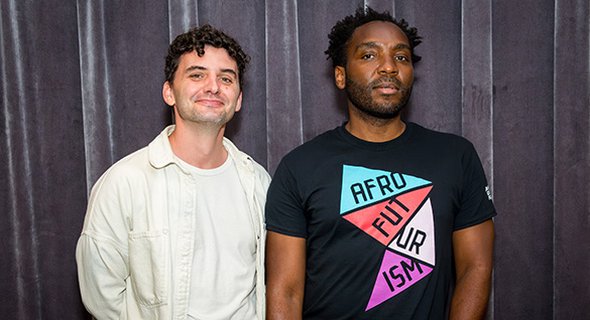 Dustin Wills (left) and playwright Phillip Howze (right). Credit to Tricia Baron.